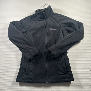 Columbia Women’s Small Black Full Zip Fleece Jacket Outdoor Hiking Coat